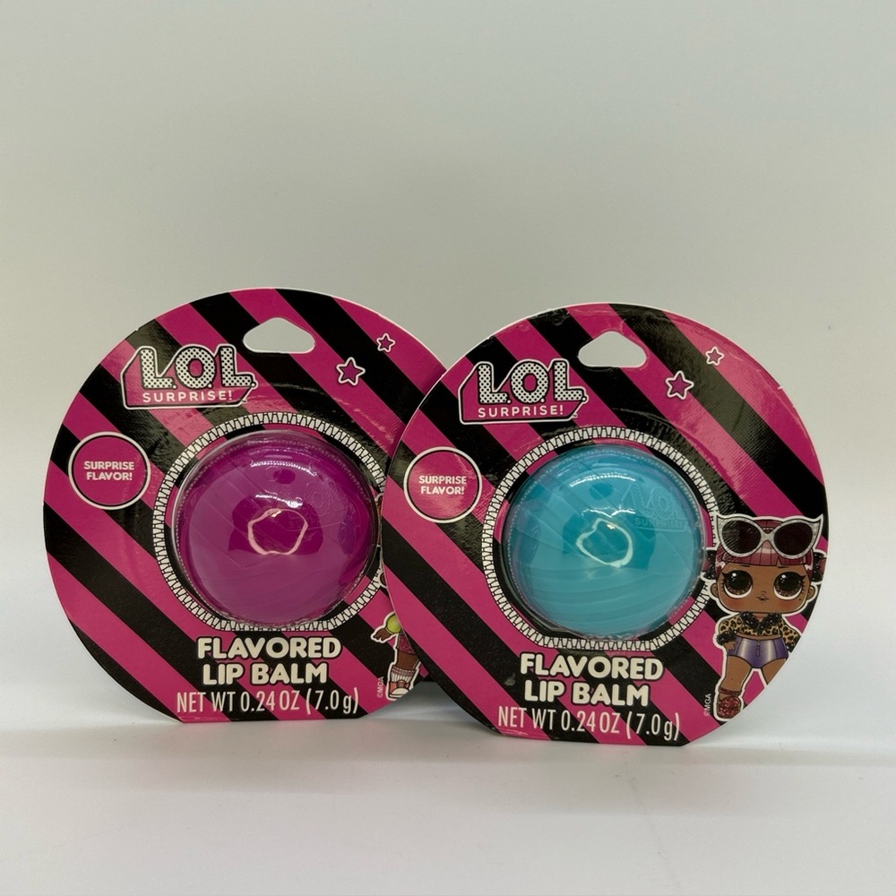 L.O.L. Surprise Flavored Lip Balm Gloss NEW Ball Egg Pink Blue .24oz